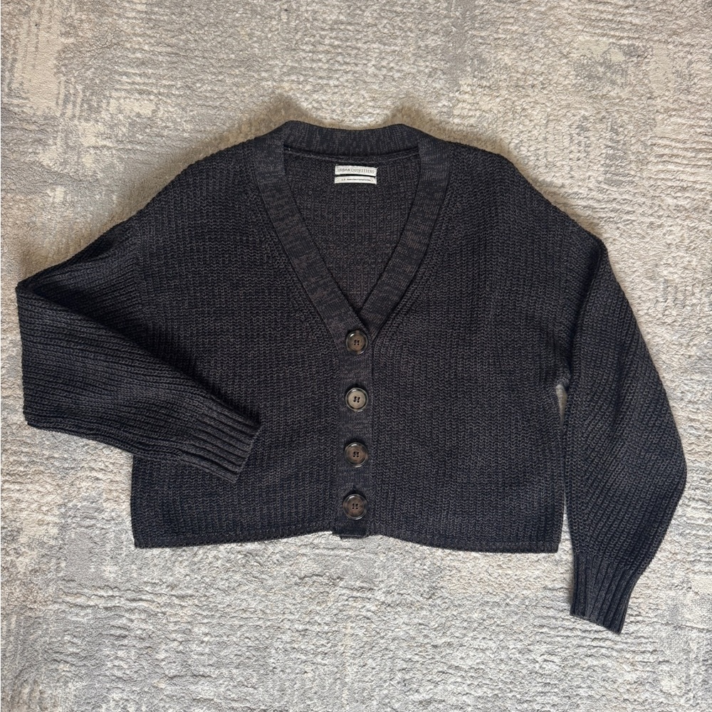 Urban Outfitters Black Button-Up Sweater
